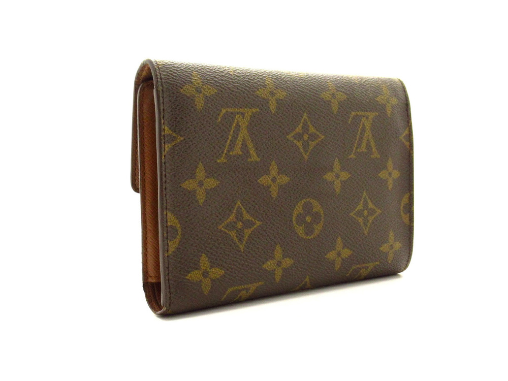 Louis Vuitton Tresor Monogram Portefeuille Etui Papier Brown